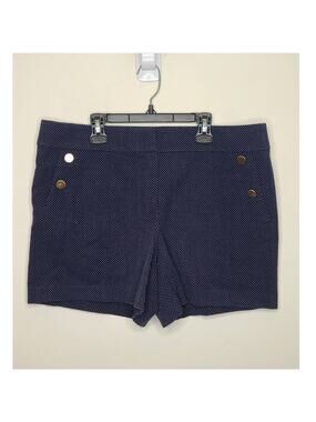 Ann Taylor Factory sailor style navy blue polka dot shorts - 10
